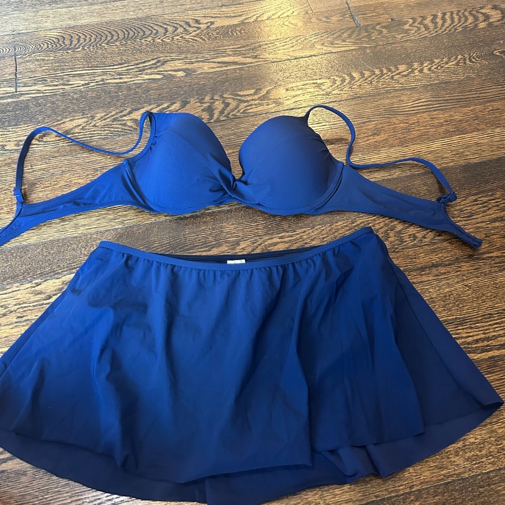Blue bikini skirt size 12 profile brand